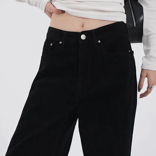 Delion Corduroy Black Pants