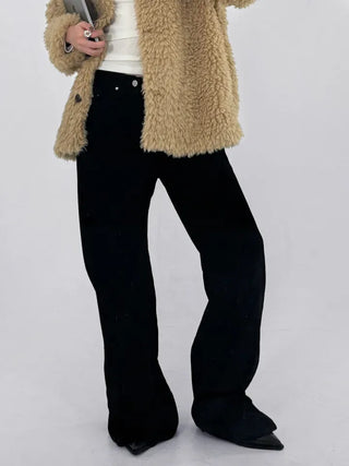 Delion Corduroy Black Pants