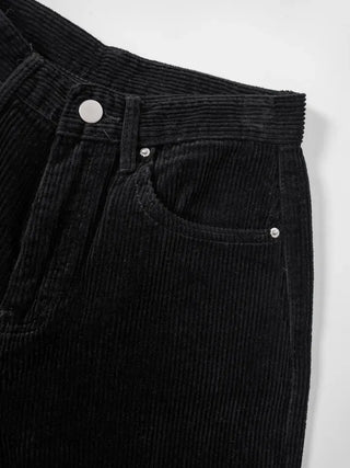 Delion Corduroy Black Pants