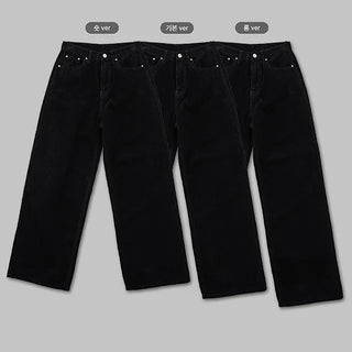 Delion Corduroy Black Pants