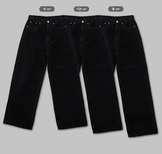 Delion Corduroy Black Pants