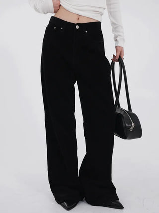 Delion Corduroy Black Pants