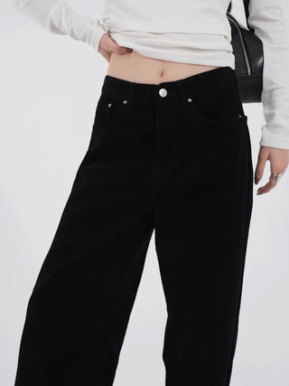Delion Corduroy Black Pants