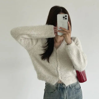 Ruen Pine Needle V-neck Cardigan
