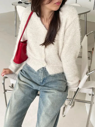 Ruen Pine Needle V-neck Cardigan