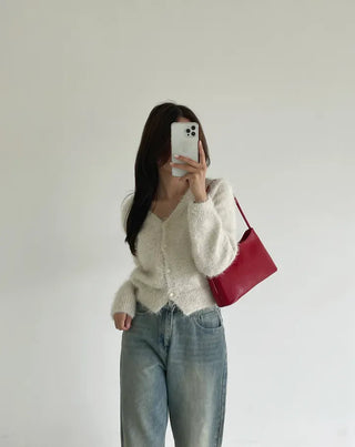 Ruen Pine Needle V-neck Cardigan