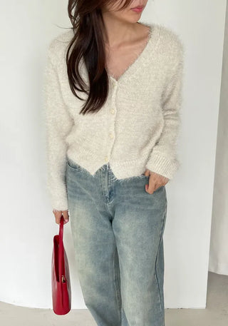Ruen Pine Needle V-neck Cardigan