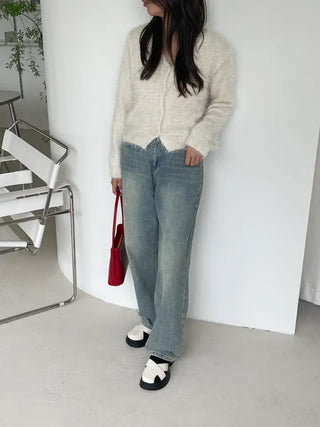 Ruen Pine Needle V-neck Cardigan