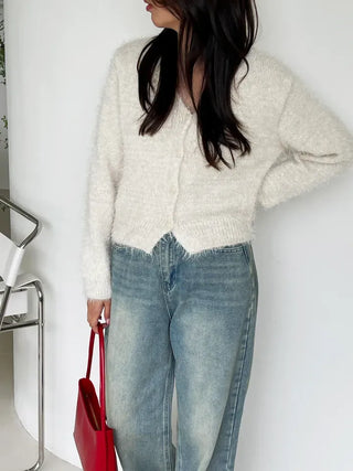 Ruen Pine Needle V-neck Cardigan