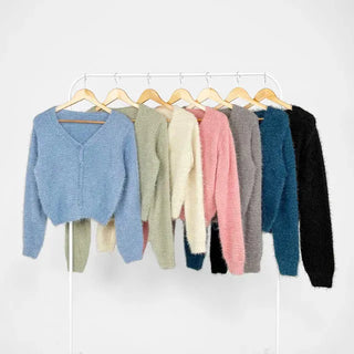 Ruen Pine Needle V-neck Cardigan