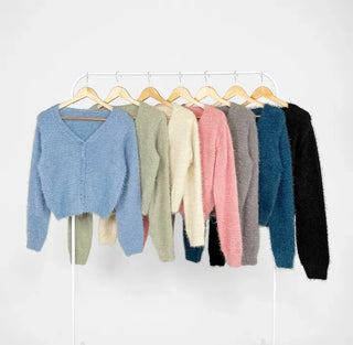 Ruen Pine Needle V-neck Cardigan