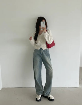Ruen Pine Needle V-neck Cardigan