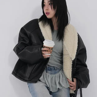 Alissa Shawl Collar Shearling Jacket