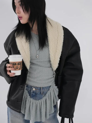 Alissa Shawl Collar Shearling Jacket
