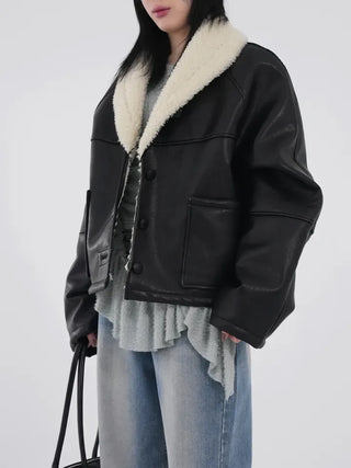Alissa Shawl Collar Shearling Jacket