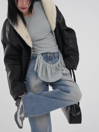 Alissa Shawl Collar Shearling Jacket
