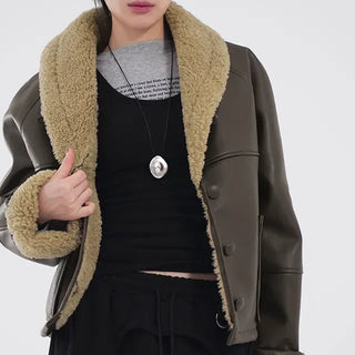 Alissa Shawl Collar Shearling Jacket