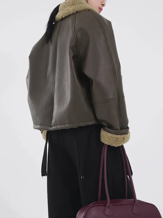 Alissa Shawl Collar Shearling Jacket