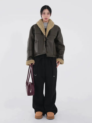 Alissa Shawl Collar Shearling Jacket