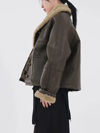 Alissa Shawl Collar Shearling Jacket