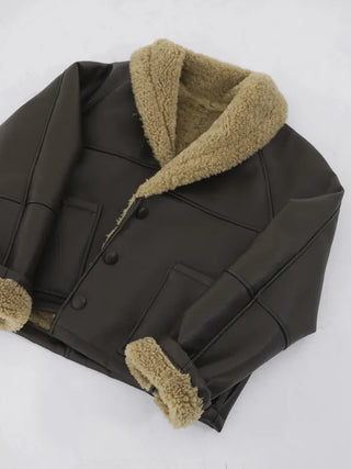 Alissa Shawl Collar Shearling Jacket