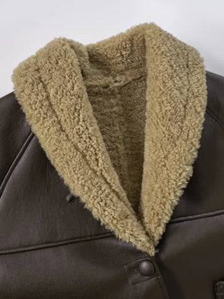 Alissa Shawl Collar Shearling Jacket