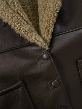 Alissa Shawl Collar Shearling Jacket