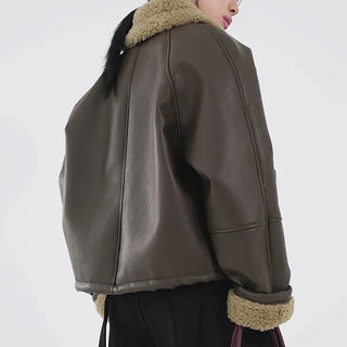 Alissa Shawl Collar Shearling Jacket