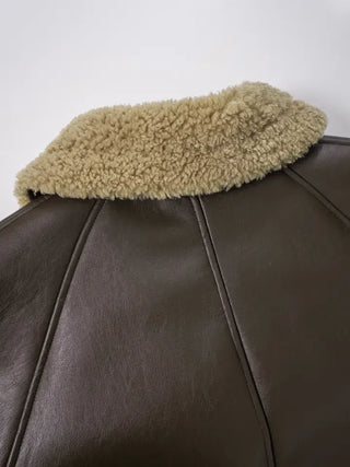 Alissa Shawl Collar Shearling Jacket