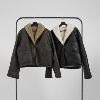 Alissa Shawl Collar Shearling Jacket