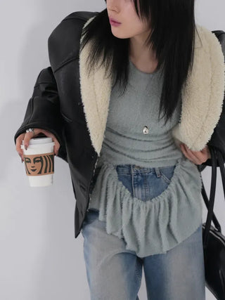 Alissa Shawl Collar Shearling Jacket