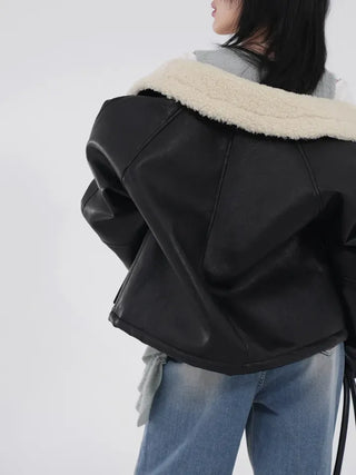 Alissa Shawl Collar Shearling Jacket
