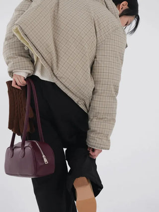 Mag Reversible Check Short Padded Jacket