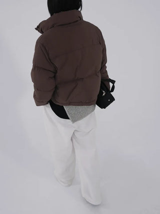 Mag Reversible Check Short Padded Jacket