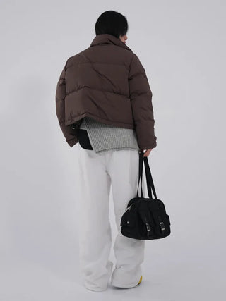 Mag Reversible Check Short Padded Jacket