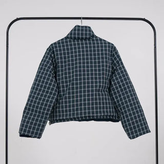 Mag Reversible Check Short Padded Jacket