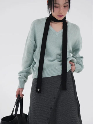 Harper V-Neck Alpaca Knit