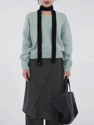 Harper V-Neck Alpaca Knit