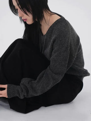 Harper V-Neck Alpaca Knit