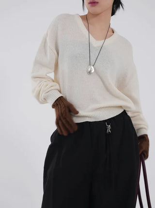 Harper V-Neck Alpaca Knit
