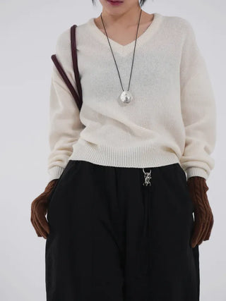 Harper V-Neck Alpaca Knit