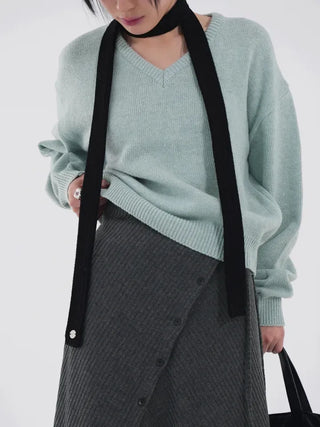 Harper V-Neck Alpaca Knit