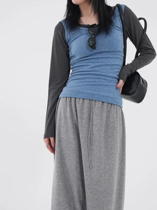 Evelyn fleece long skirt