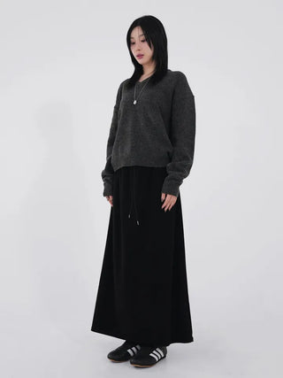 Evelyn fleece long skirt