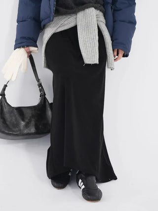 Evelyn fleece long skirt