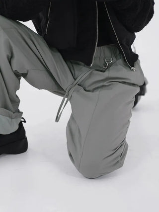 Drin Chain Elastic Waist Wide Pants