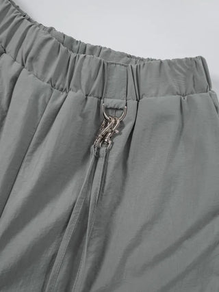 Drin Chain Elastic Waist Wide Pants