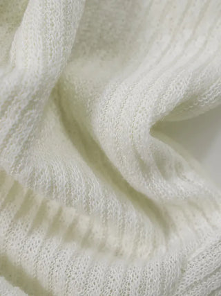 Serene Ribbed Slim Off-Shoulder Knit