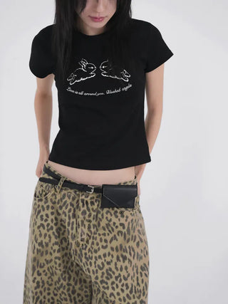 Nihi Washed Pintuck Leopard Denim