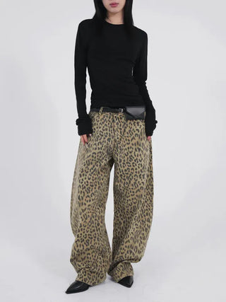 Nihi Washed Pintuck Leopard Denim